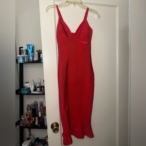 Pretty Lil Thing : Red Bodycon Dress